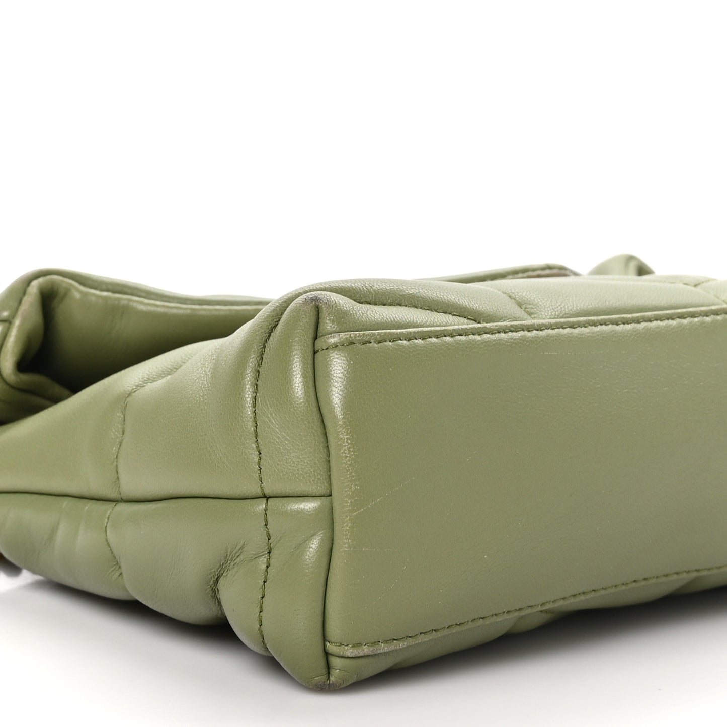 Lambskin Quilted Toy Loulou Puffer Monogram Chain Satchel Light Pistache