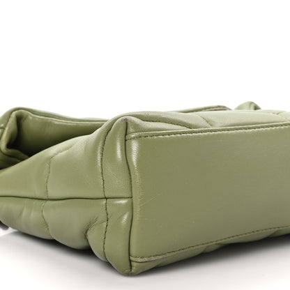 Saint Laurent Lambskin Quilted Toy Loulou Puffer Monogram Chain Satchel Light Pistache 9 of 11