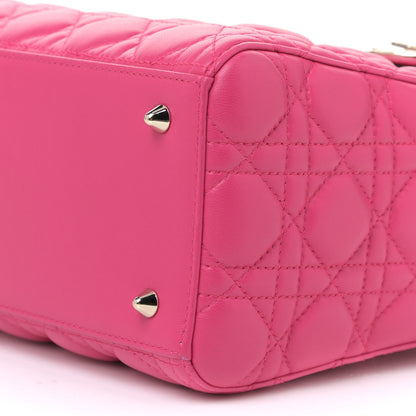 Christian Dior Lambskin Cannage Medium Lady Dior Fuchsia 6 of 8
