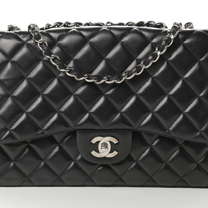Chanel Lambskin Quilted Jumbo Single Flap Black 8 of 19