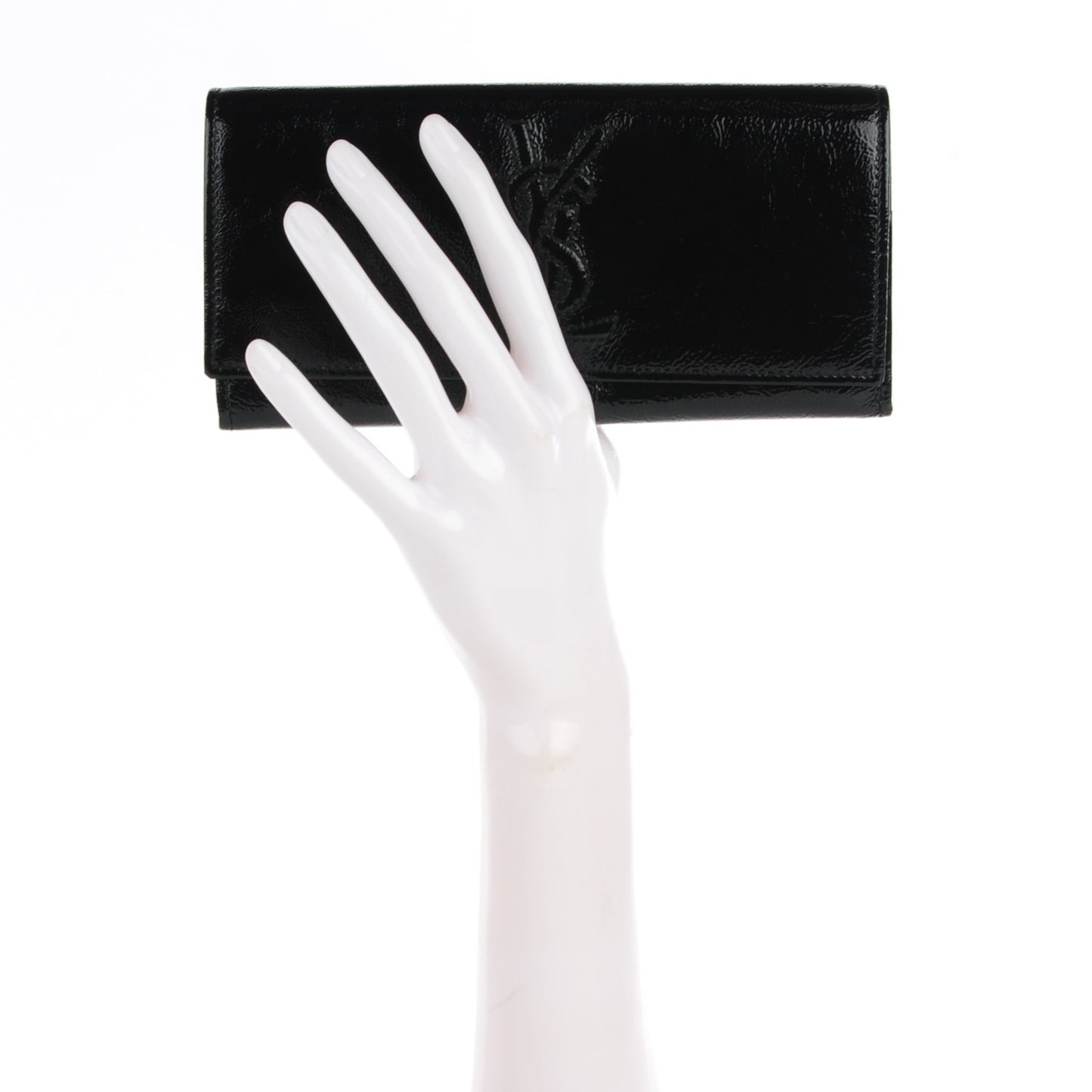 Textured Patent Belle De Jour Wallet Black