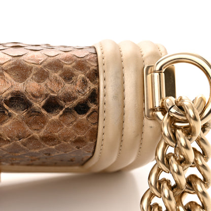 Chanel Snakeskin Calfskin Small Boy Flap Gold 13 of 17