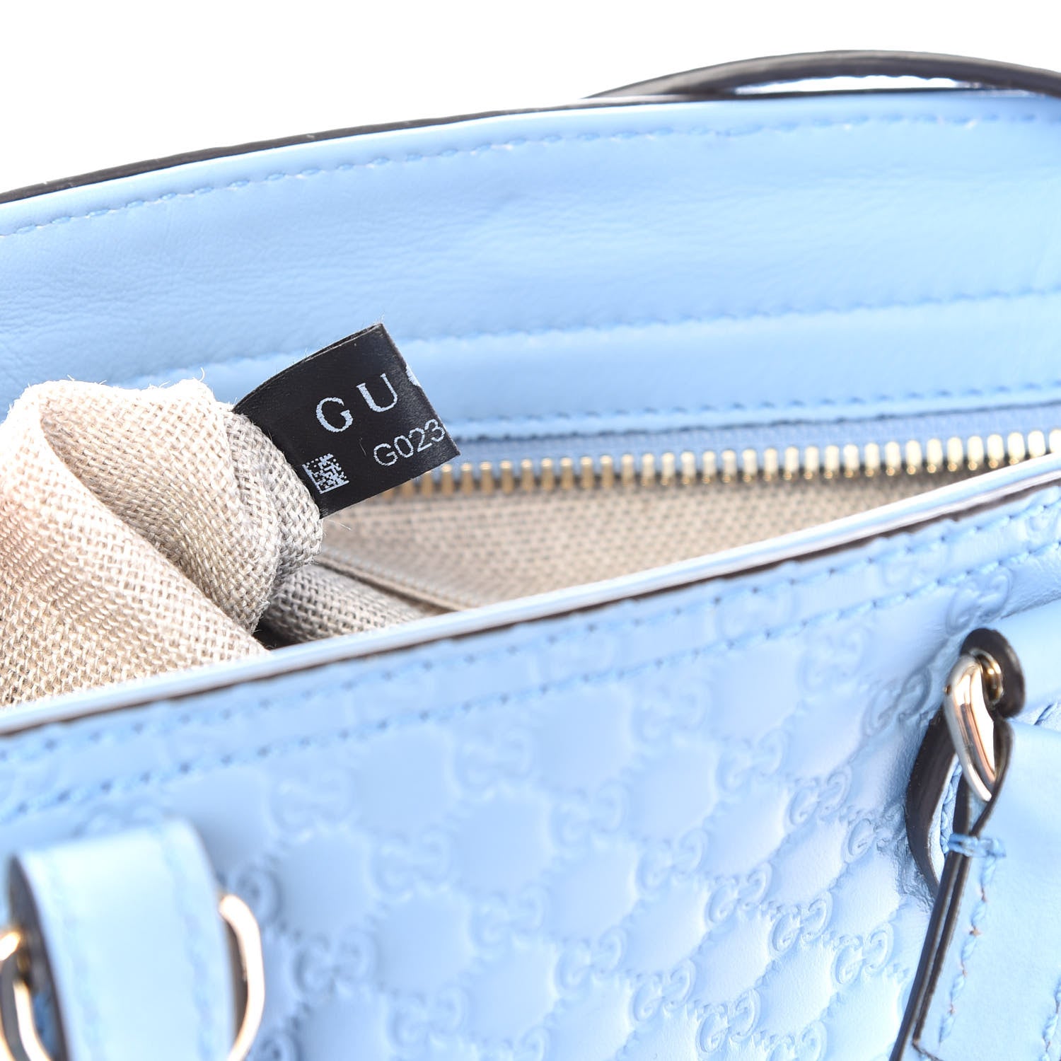 Gucci Microguccissima Small Bree Tote Mineral Blue 10 of 11