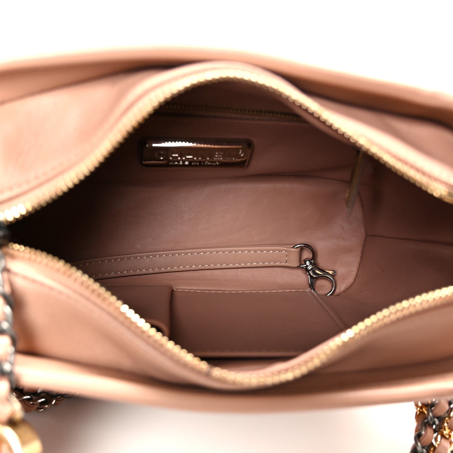 Snakeskin Small Gabrielle Hobo Pink