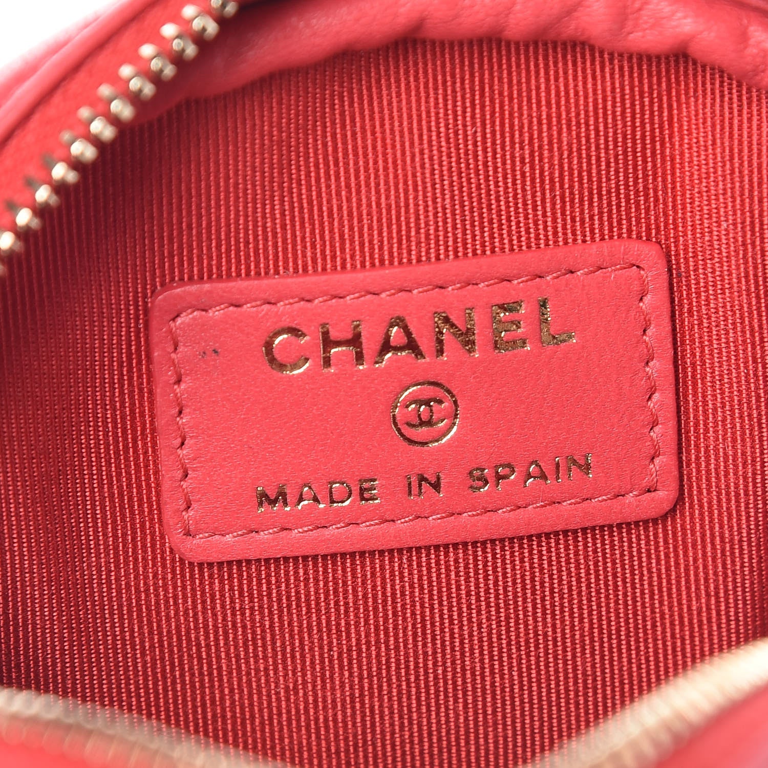 Chanel Lambskin Quilted Zip Around Classic Coin Purse Coral 6 of 8