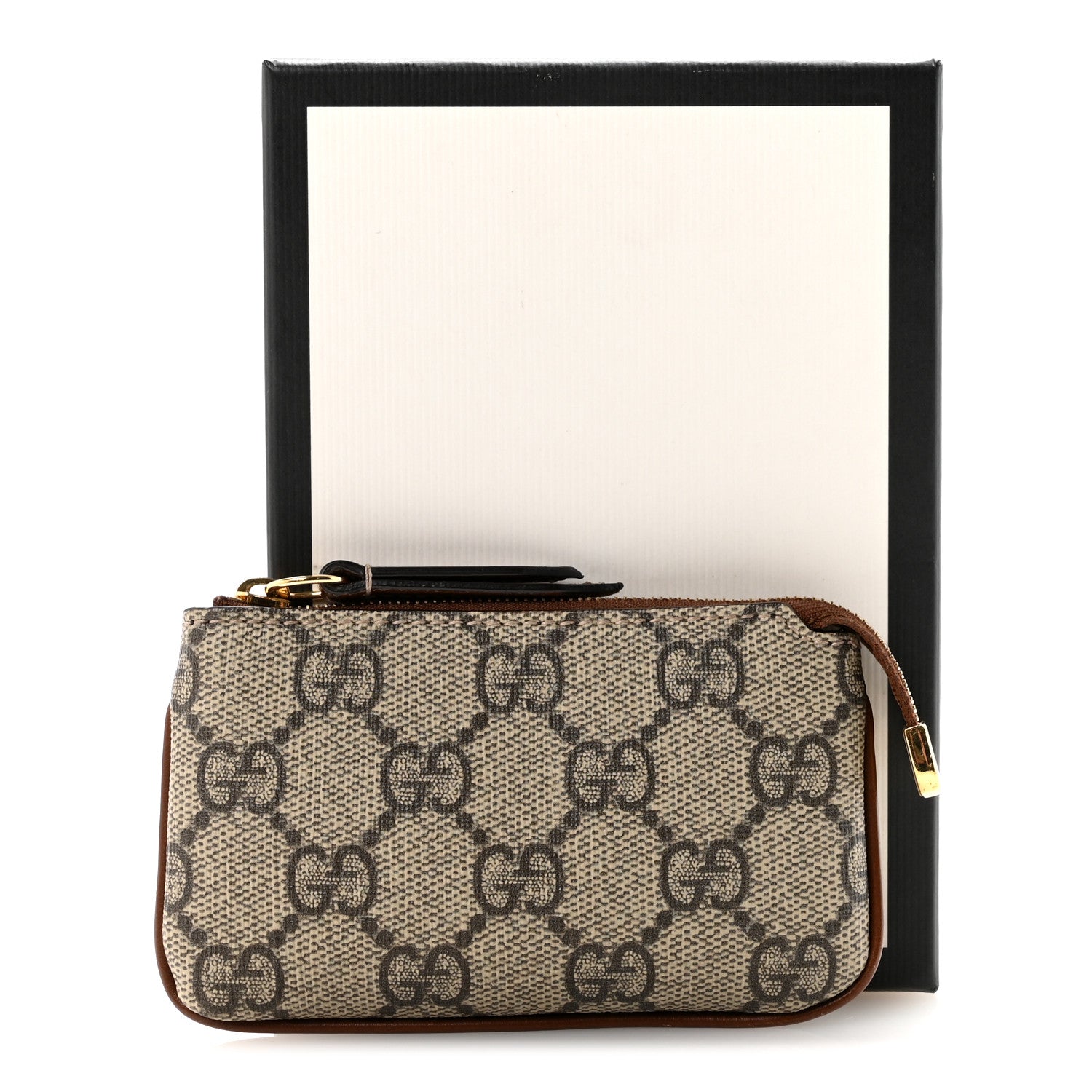 Gucci GG Supreme Monogram Key Case Beige Ebony Cuir 8 of 8