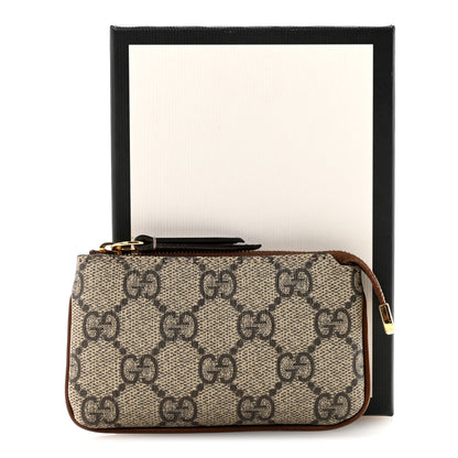 Gucci GG Supreme Monogram Key Case Beige Ebony Cuir 8 of 8