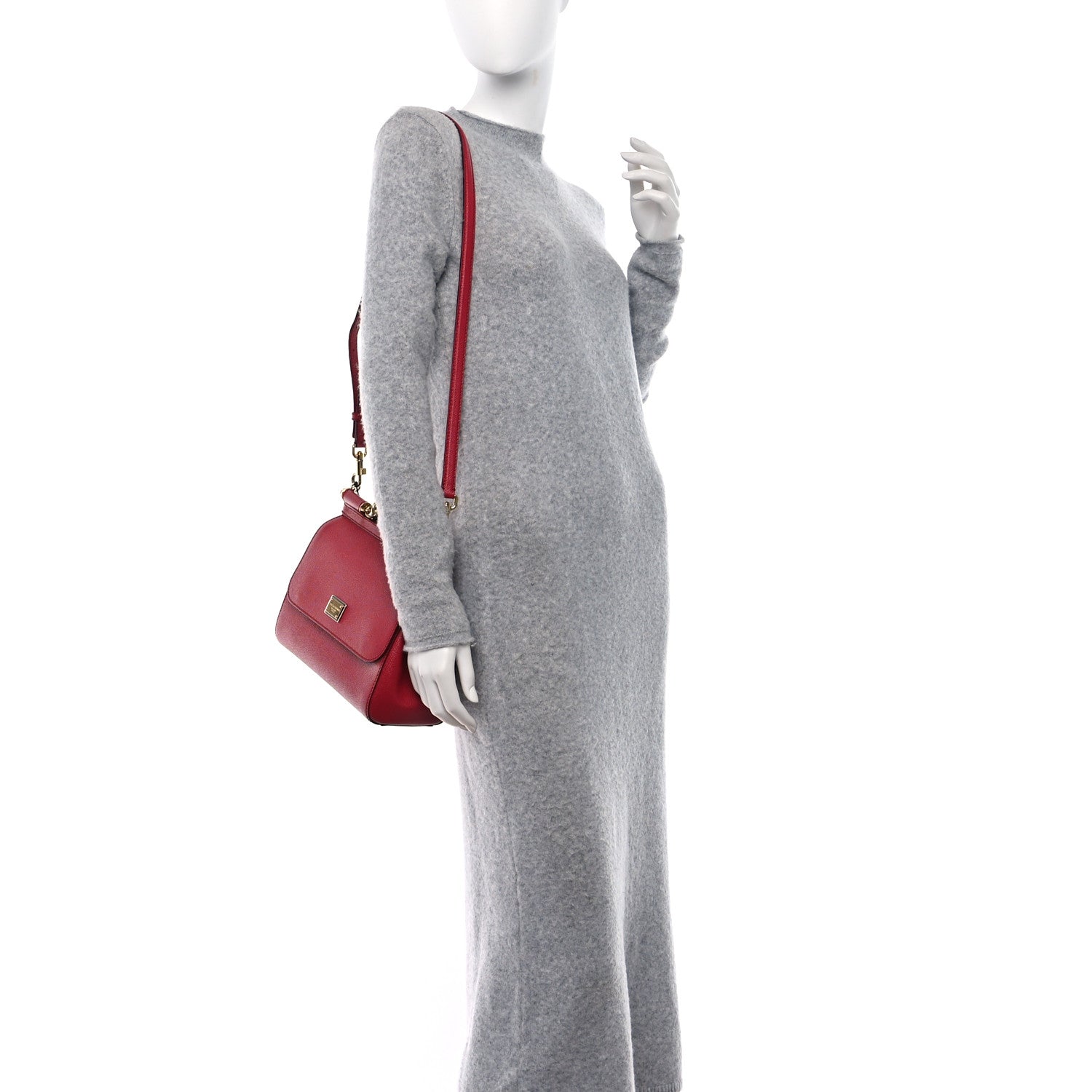 Dolce & Gabbana Dauphine Medium Miss Sicily Satchel Dark Red 3 of 8