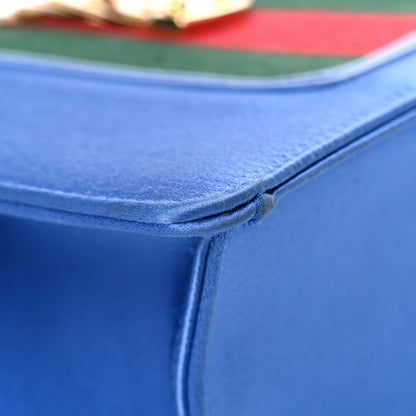 Gucci Satin Crystal Mini Sylvie Top Handle Bag Blue 10 of 15