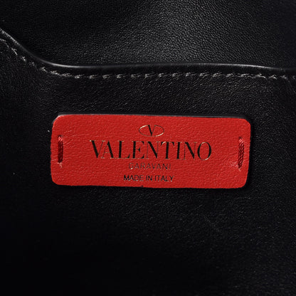 Valentino Garavani Calfskin V Rivet Chain Clutch Black 6 of 9