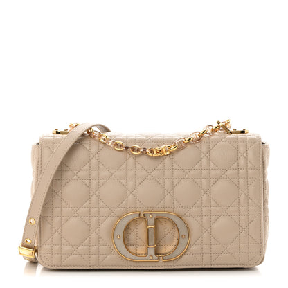 Christian Dior Calfskin Cannage Medium Caro Bag Beige 1 of 13