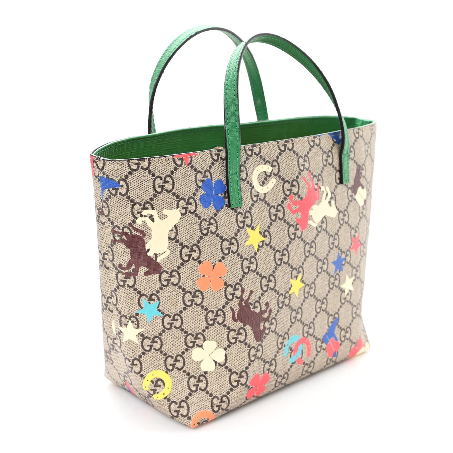 GG Supreme Monogram Ranch Childrens Tote Beige