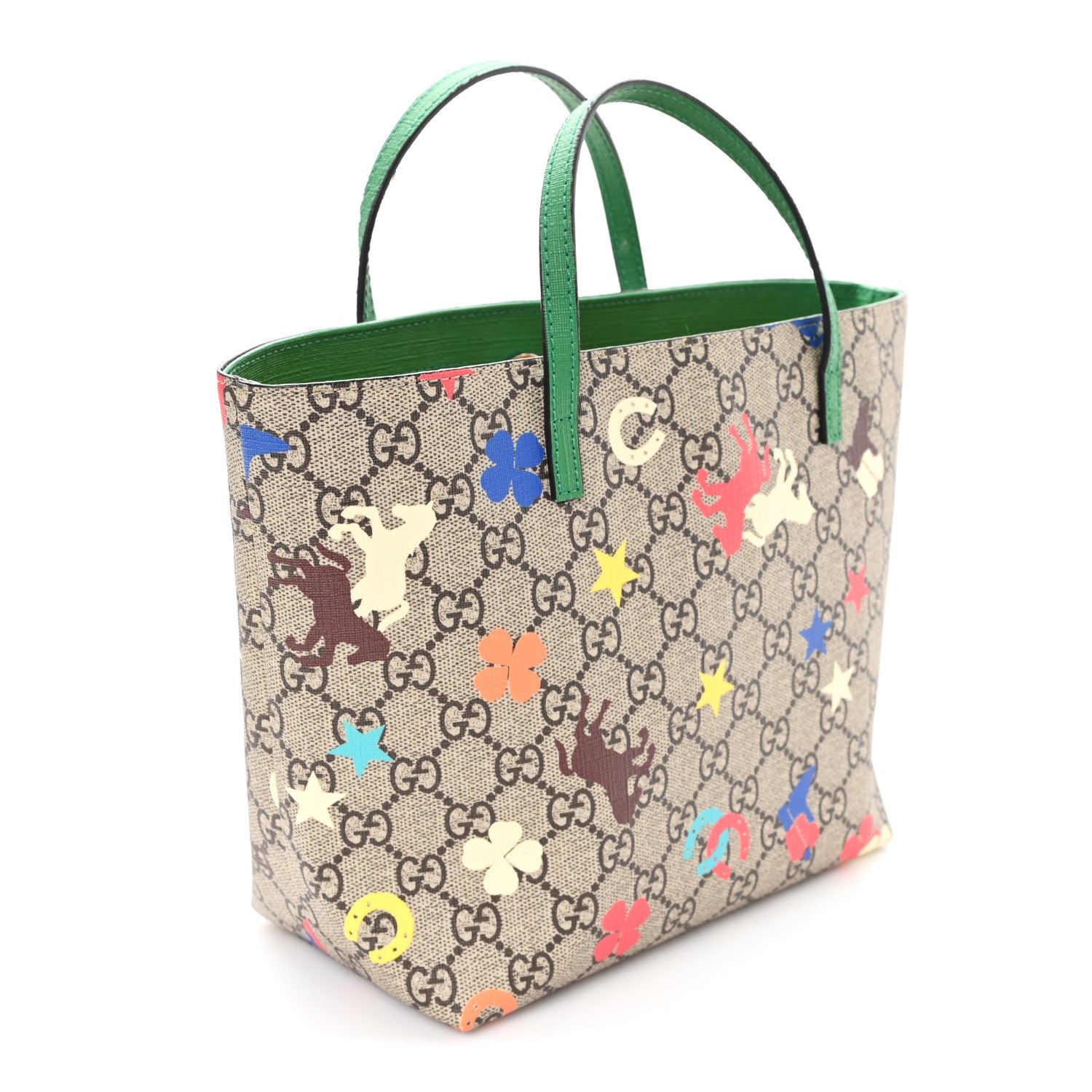 Gucci GG Supreme Monogram Ranch Childrens Tote Beige 2 of 10