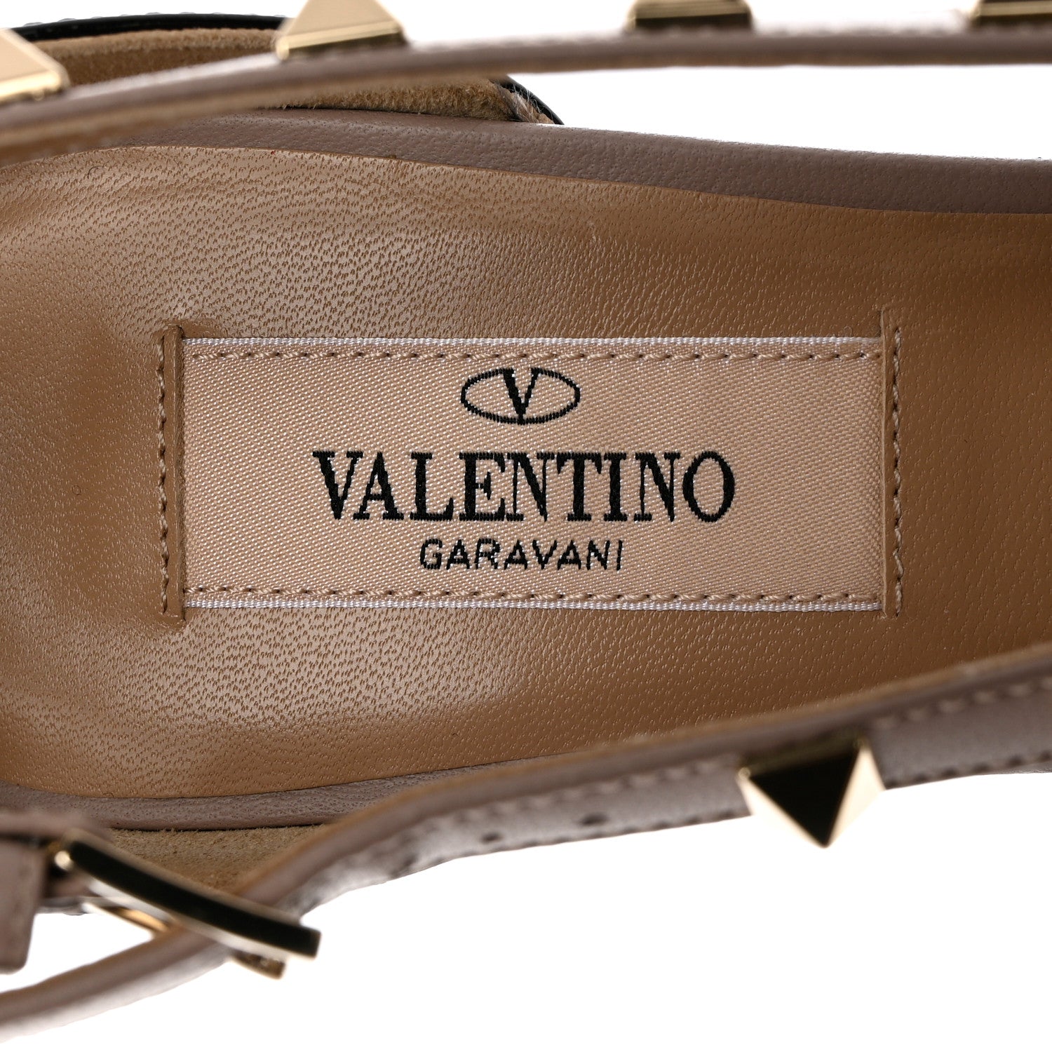 Valentino Garavani Patent Rockstud Cross Strap D'Orsay 55mm Pumps 36.5 Black Poudre 7 of 11