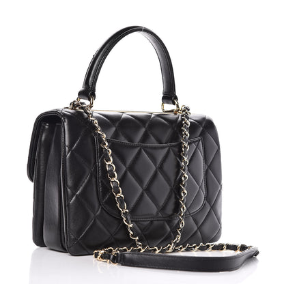 Chanel Lambskin Quilted Small Trendy CC Dual Handle Flap Bag Black 3 of 13