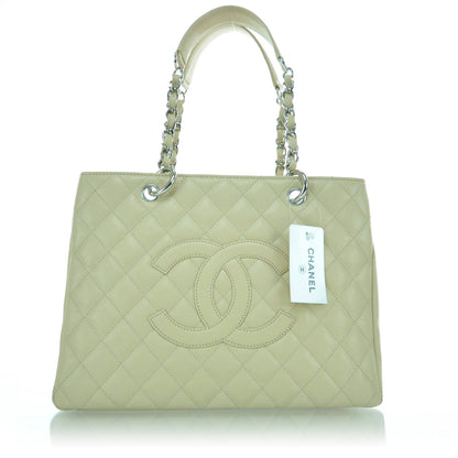 Chanel Caviar Quilted Grand Shopping Tote GST Beige 1 of 9