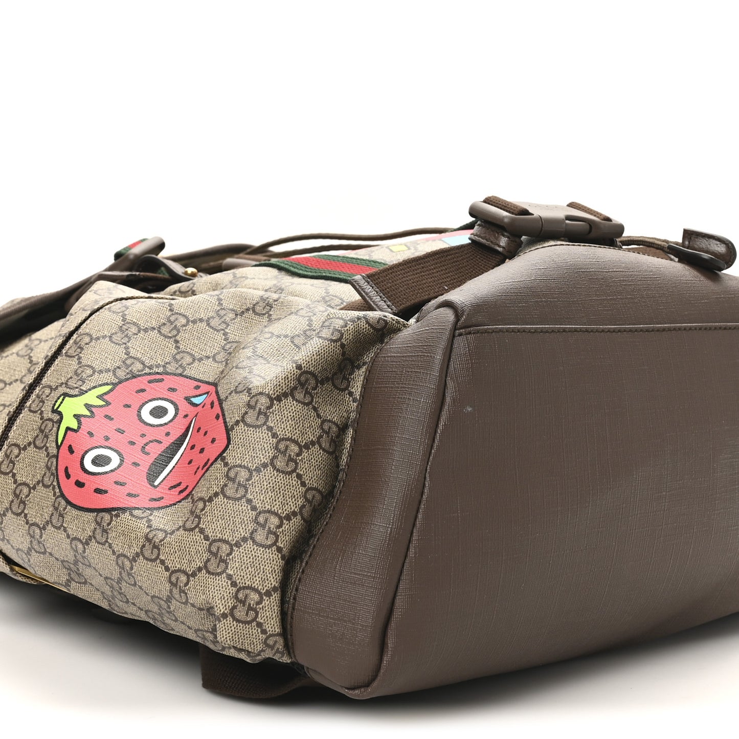 X Pablo DelCielo GG Supreme Monogram Web Cat Print Skateboard Backpack Brown