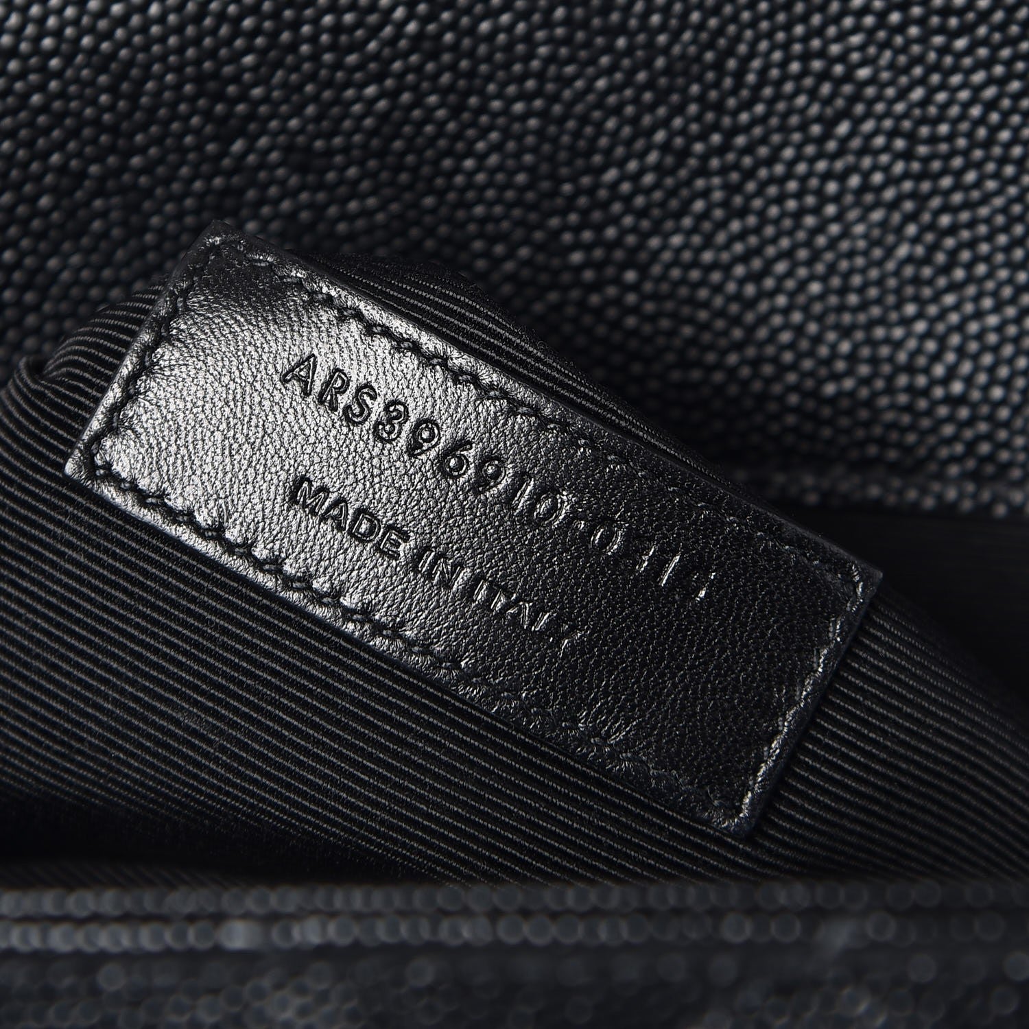 Saint Laurent Grain De Poudre Matelasse Chevron Large Monogram Satchel Black 7 of 8