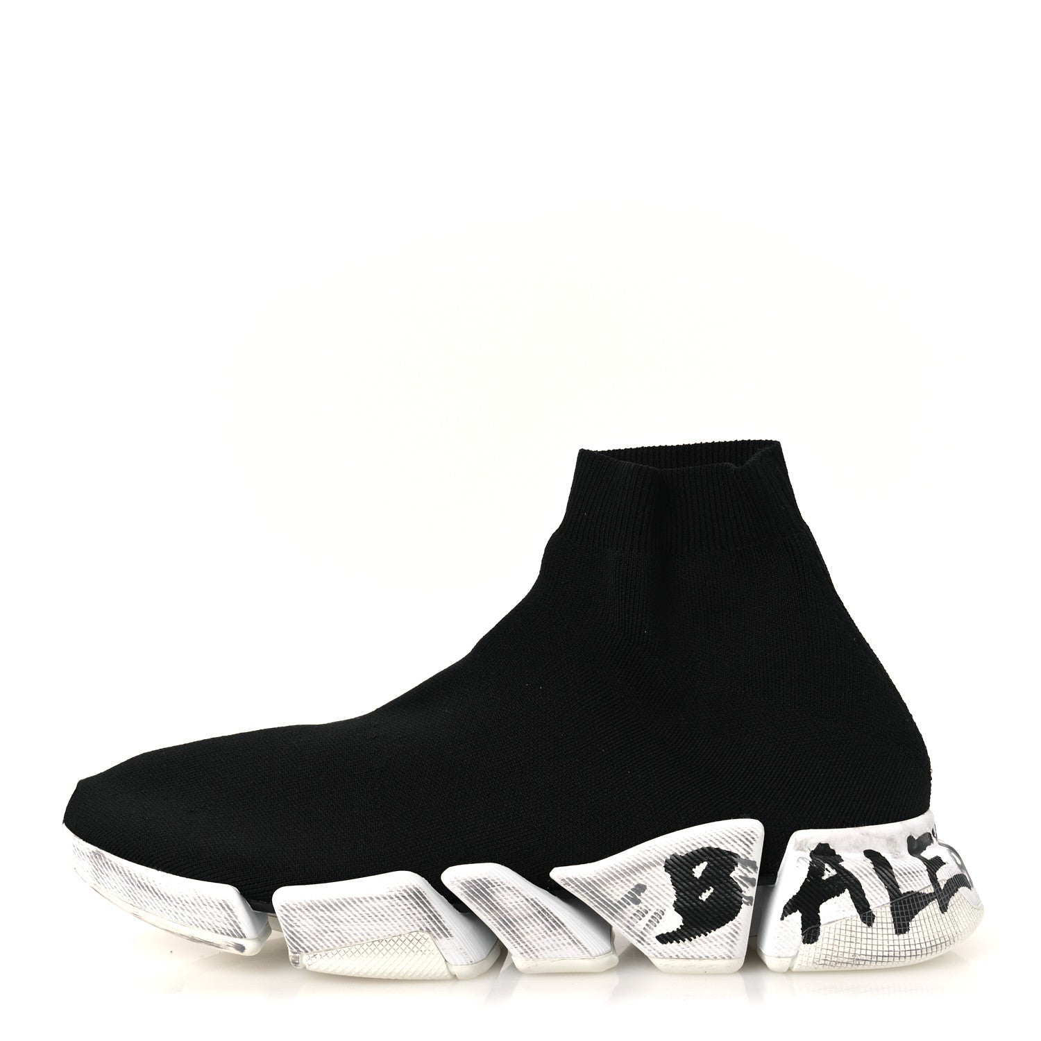 Balenciaga Technical 3D Recycled Knit Grafitti Speed 2.0 Sneakers 45 White 1 of 11