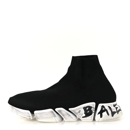 Balenciaga Technical 3D Recycled Knit Grafitti Speed 2.0 Sneakers 45 White 1 of 11