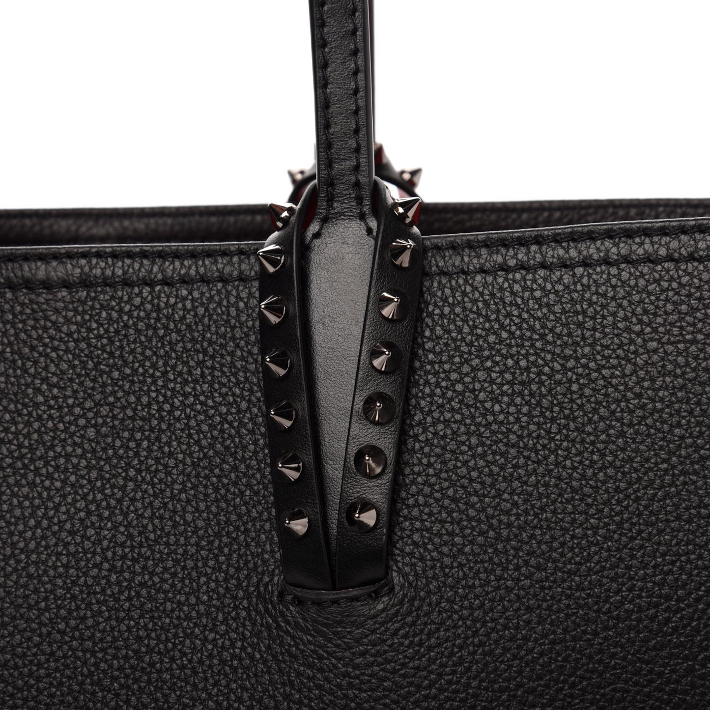 Calfskin Spikes Small East West Cabata Tote Black
