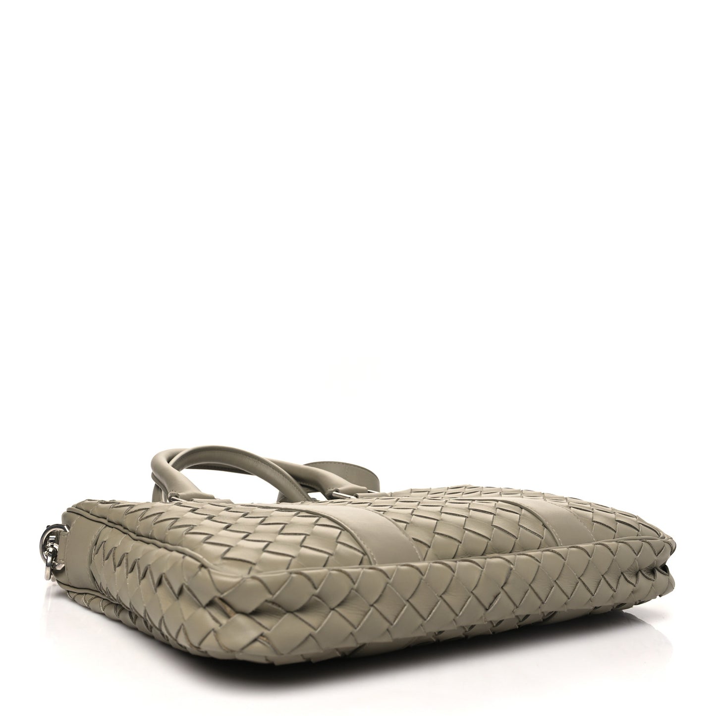 Nappa Intrecciato Medium Briefcase Taupe