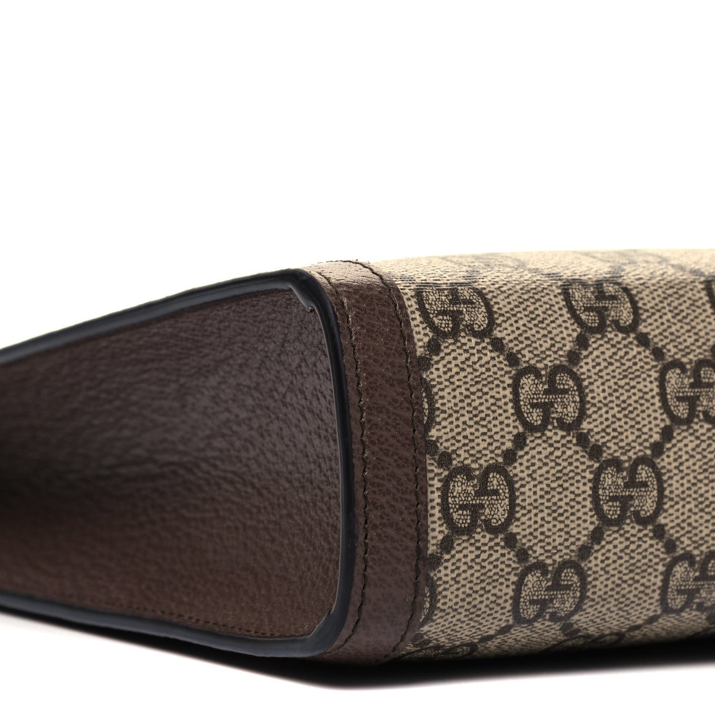 GG Supreme Monogram Web Ophidia Pouch Brown