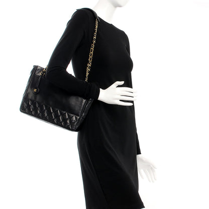 Chanel Lambskin Shopping Tote Navy 2 of 10