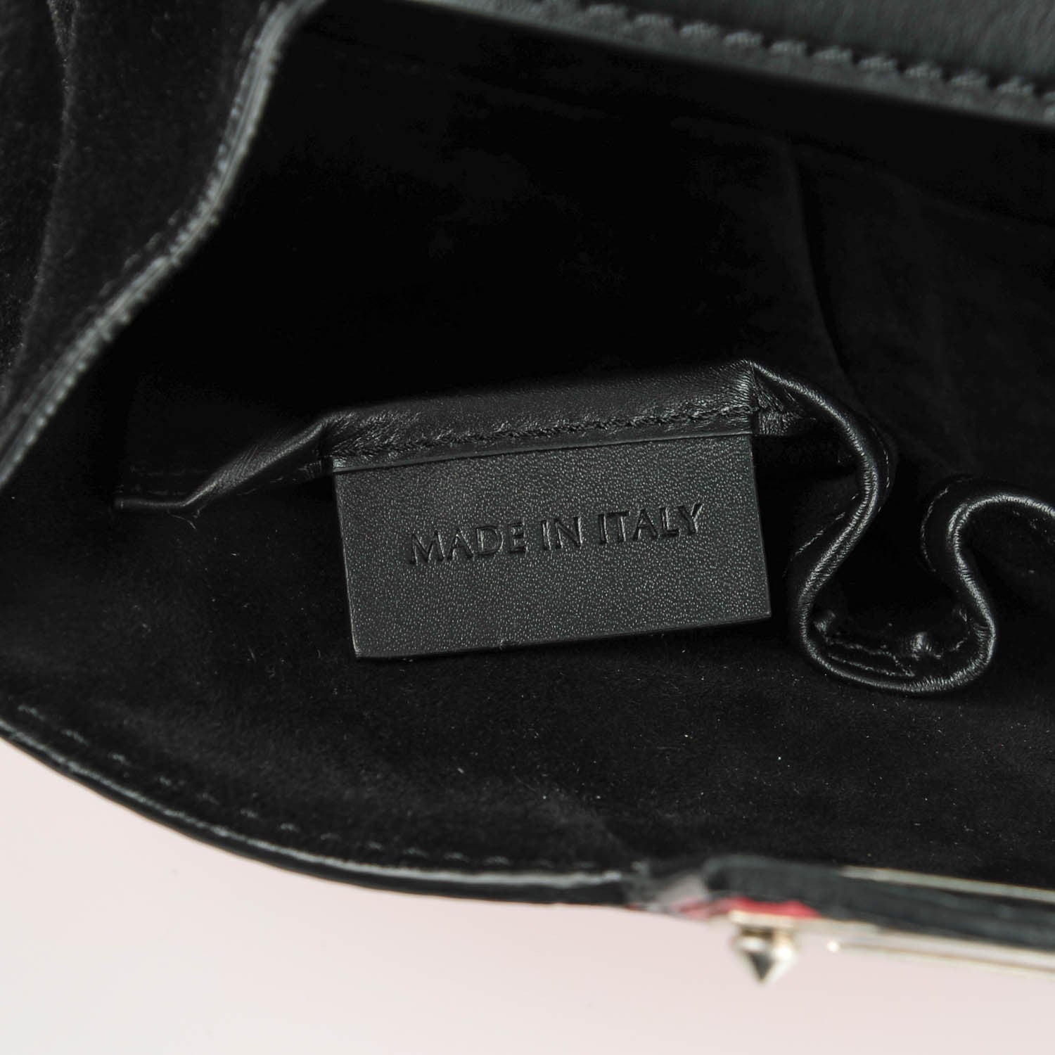 Alexander McQueen Calfskin Lotus Flower Legend Box Shoulder Bag Red Black 6 of 7