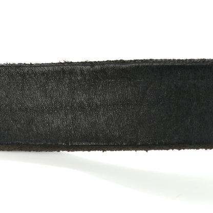 Gucci Calfskin Brass Feline Buckle Belt 95 38 Black 6 of 9