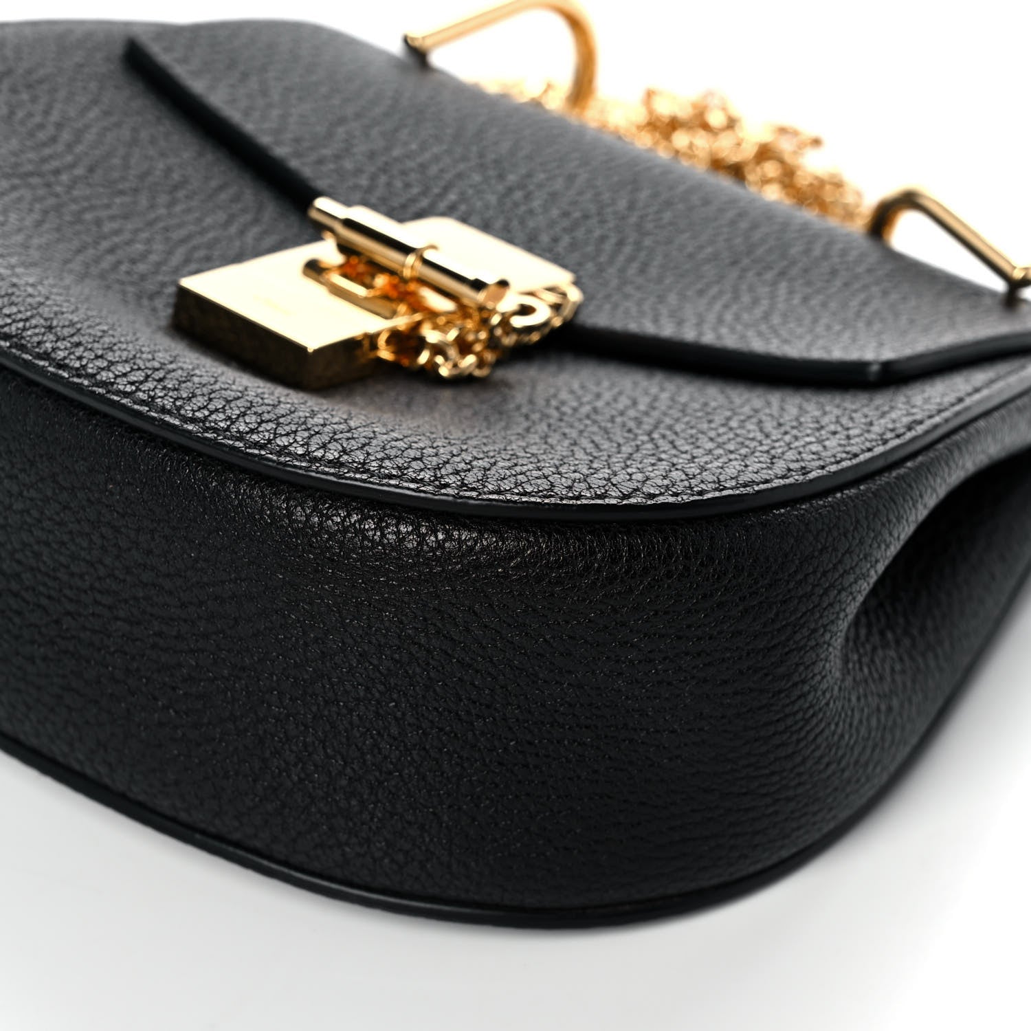 Chloe Grained Lambskin Mini Drew Shoulder Bag Black 5 of 8