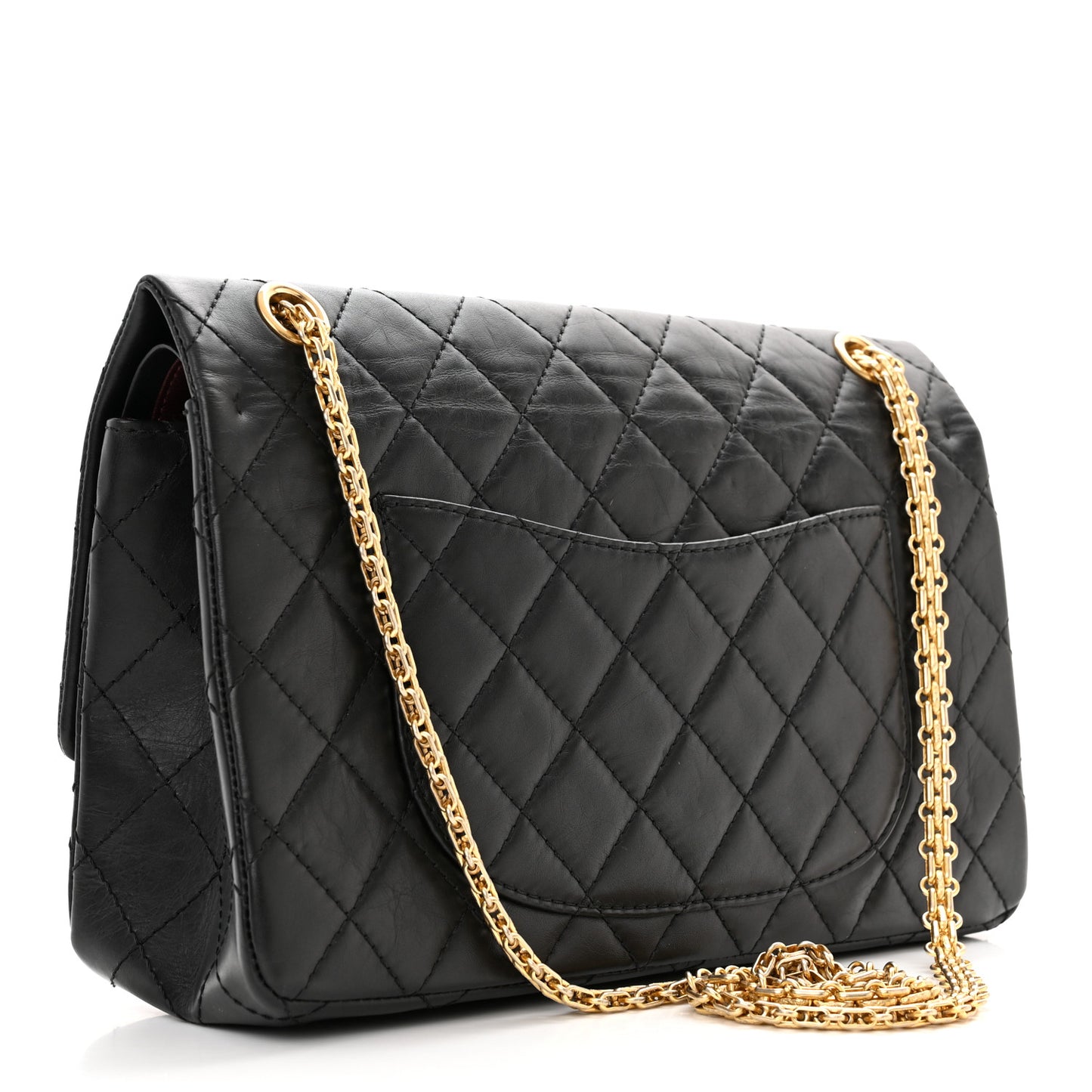 Aged Calfskin Quilted 2.55 Reissue 226 Flap Black