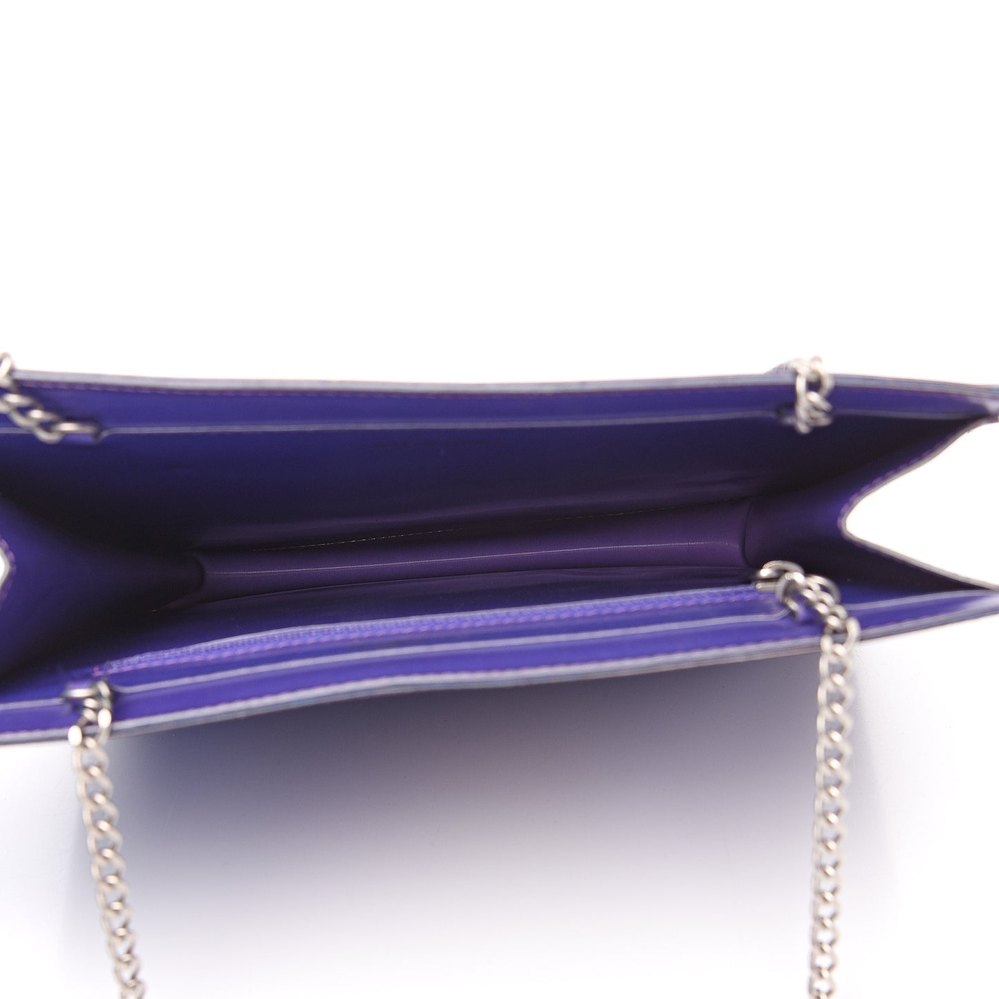 Vinyl Hologram CC Shoulder Bag Purple