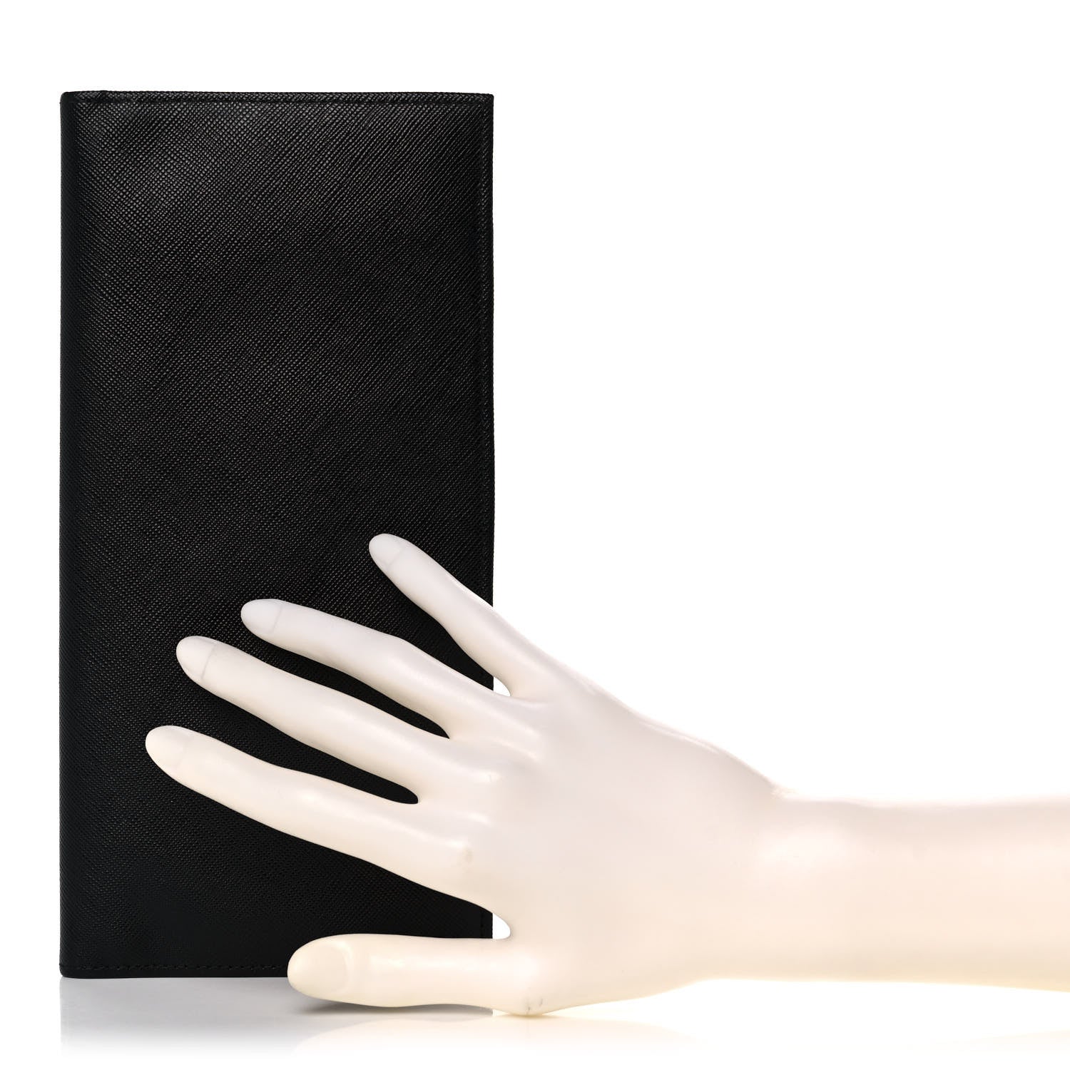 Prada Saffiano Travel Wallet Black 2 of 12