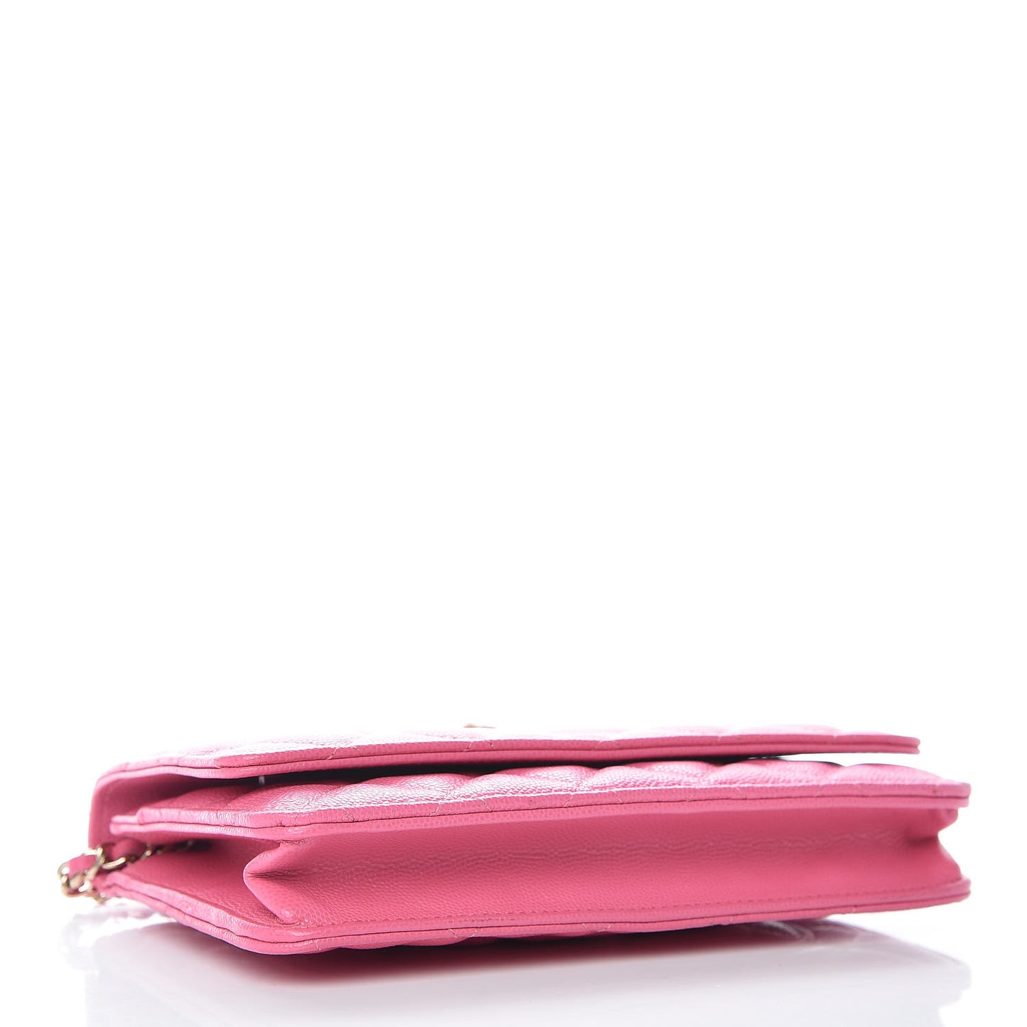 Caviar Quilted Wallet on Chain WOC Pink