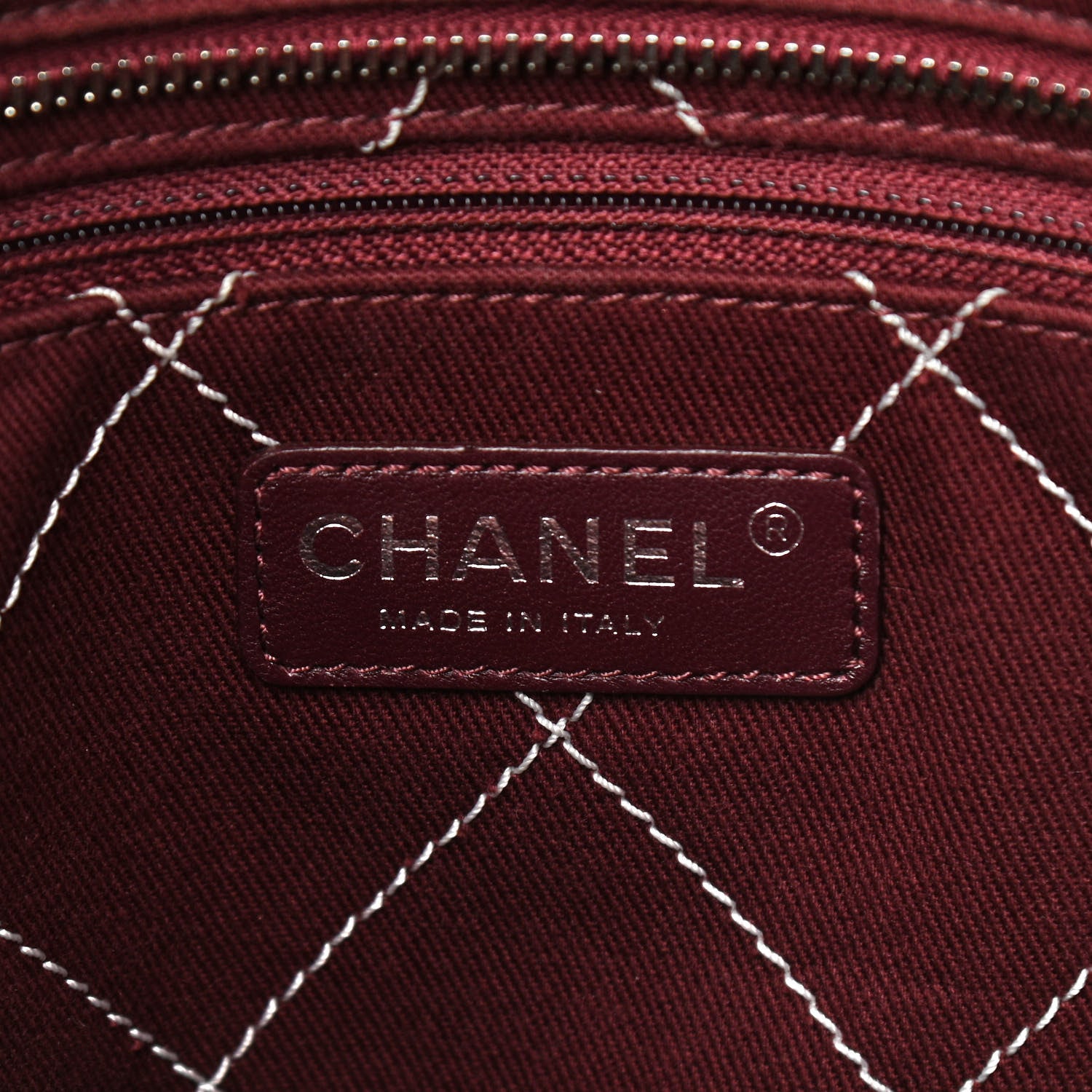Chanel Grained Calfskin Quilted Small Daily Shopping Tote Light Grey 5 of 11