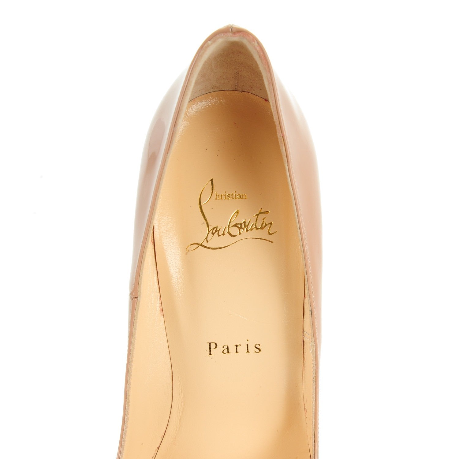 Christian Louboutin Patent So Kate 120 Pumps 38.5 Nude 7 of 9