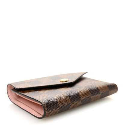 Louis Vuitton Damier Ebene Victorine Wallet Rose Ballerine 4 of 6