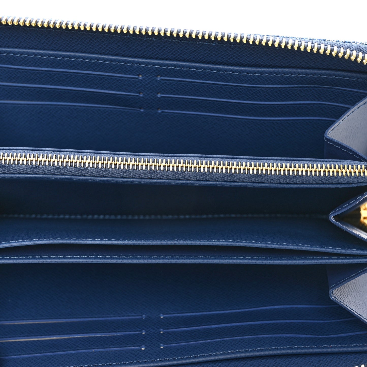 Monogram Denim Zippy Wallet NM Blue