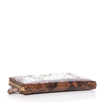 Prada Python Zip Around Wallet Brandy 4 of 10