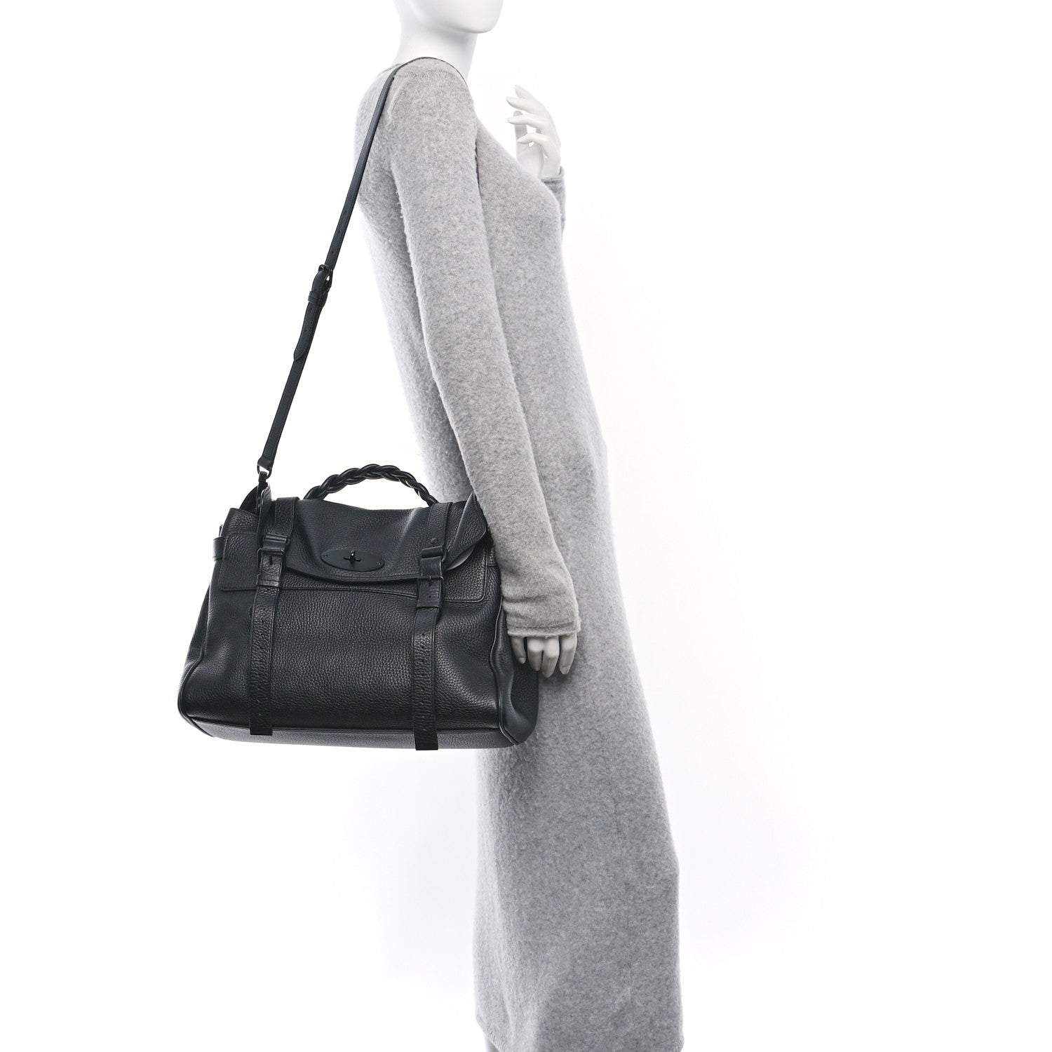 Mulberry Heavy Grain Oversized Alexa Black 2 of 10