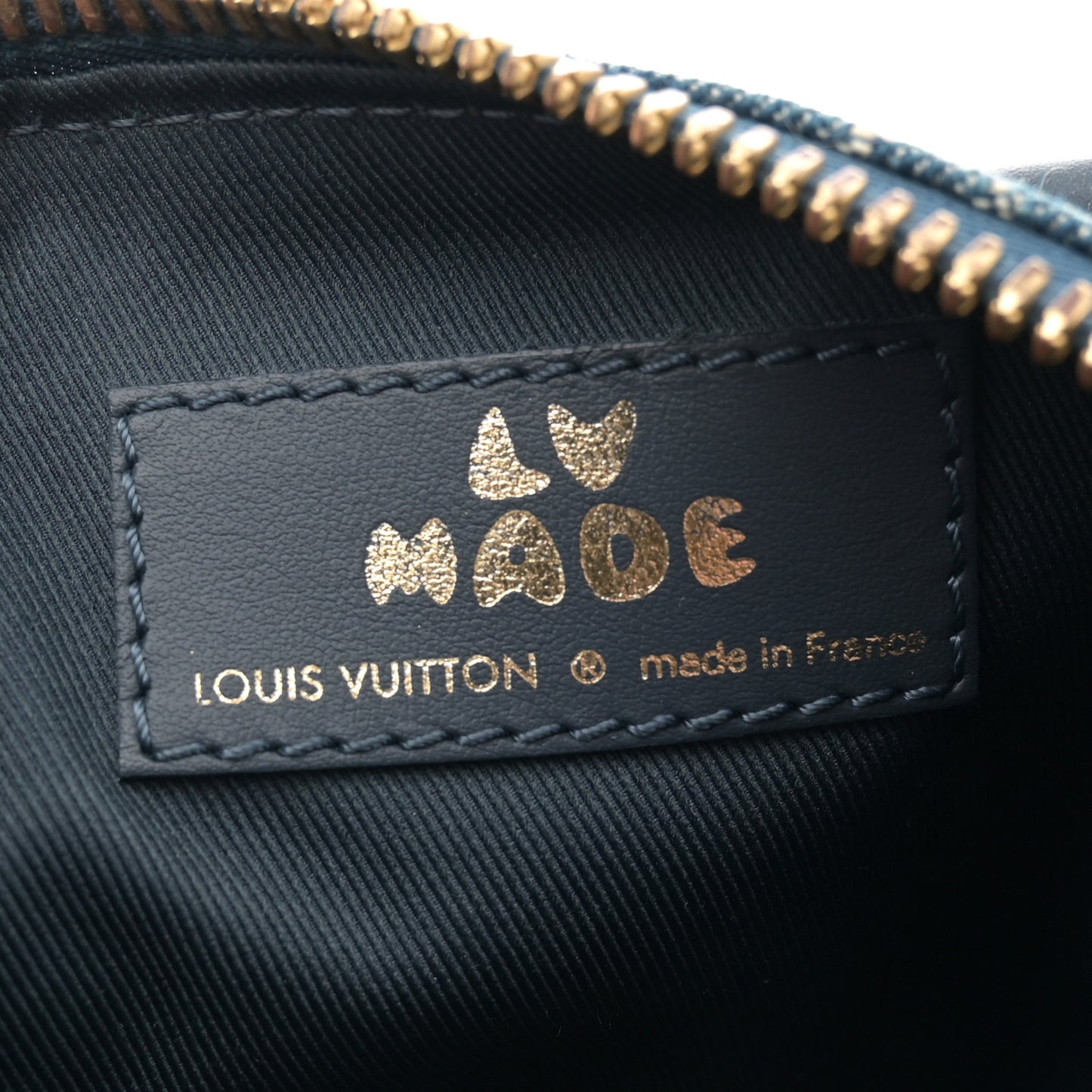 X NIGO Taurillon Monogram Denim Drip Keepall XS Blue Blue