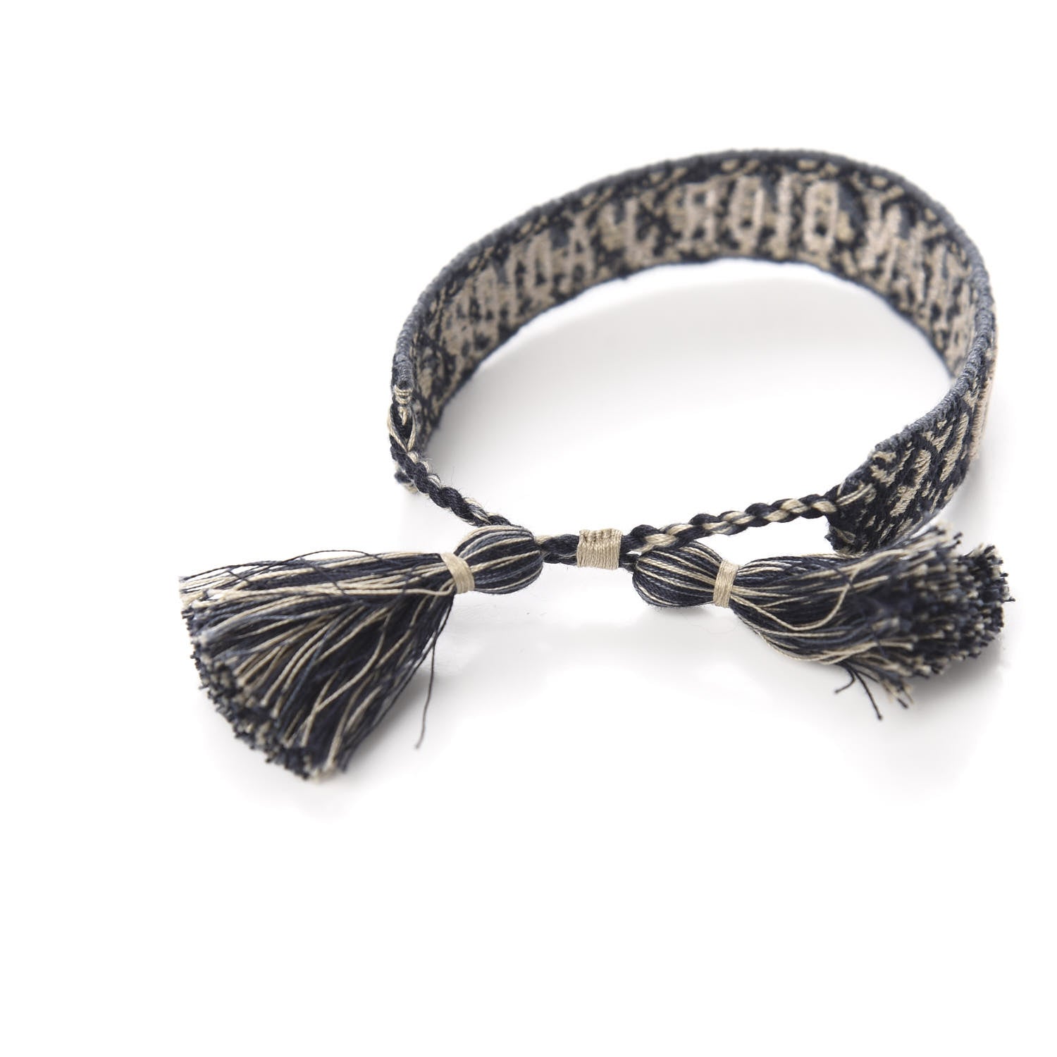 Christian Dior Woven Cotton J'Adior Friendship Bracelet Set Navy 3 of 4