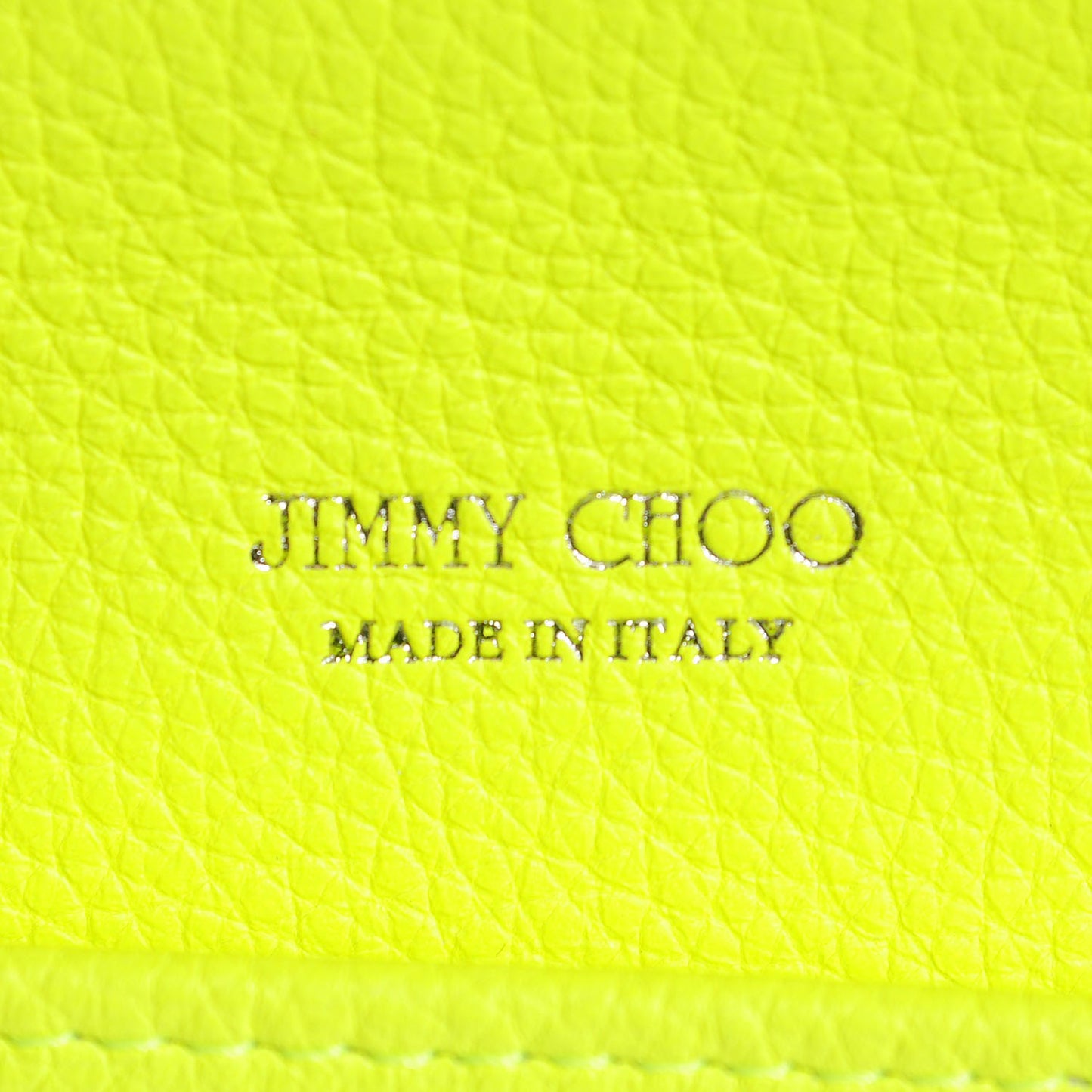 Grainy Calf Reese Wallet Clutch Neon Yellow