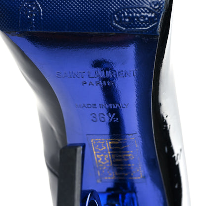 Saint Laurent Patent Opyum 110 Pumps 36.5 Black Blue 6 of 9