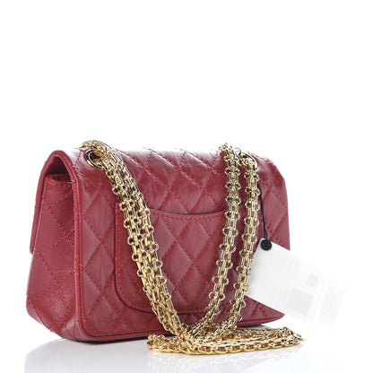 Chanel Aged Calfskin Quilted 2.55 Reissue Mini Flap Red 3 of 10