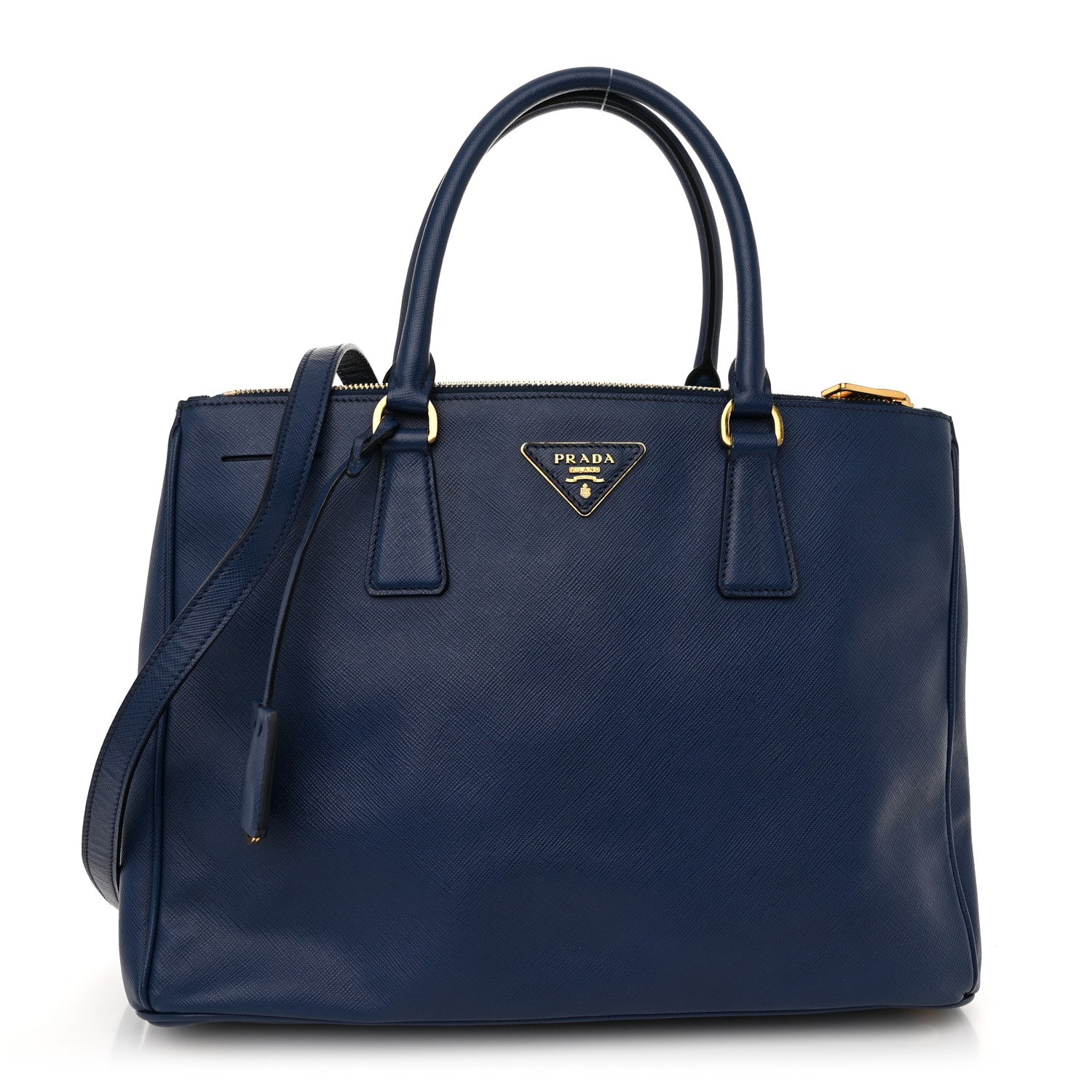Prada Saffiano Medium Galleria Double Zip Tote Bluette 1 of 11