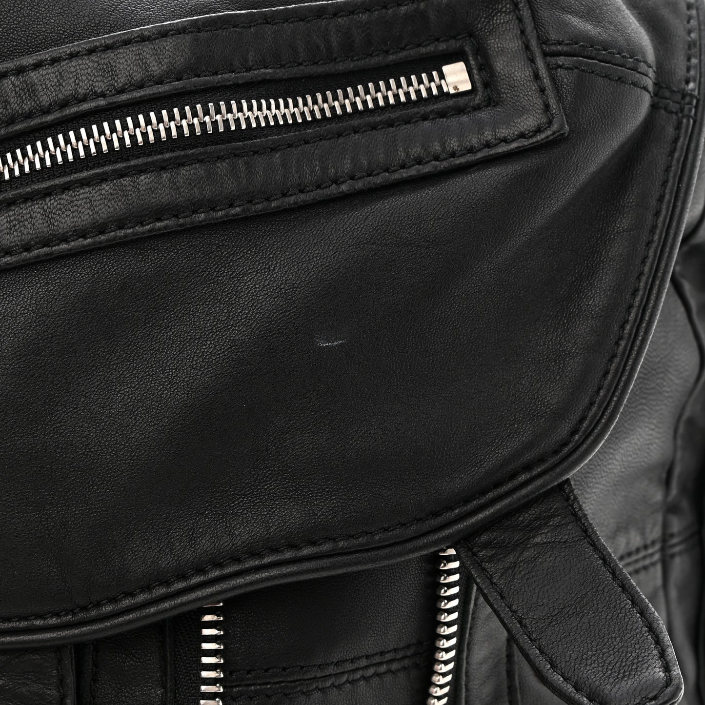Lambskin Marti Backpack Bag Washed Black Rhodium Hardware
