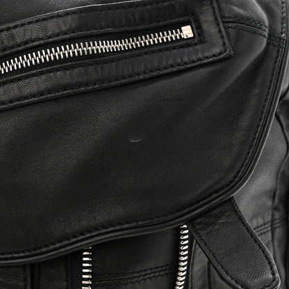 Alexander Wang Lambskin Marti Backpack Bag Washed Black Rhodium Hardware 9 of 9
