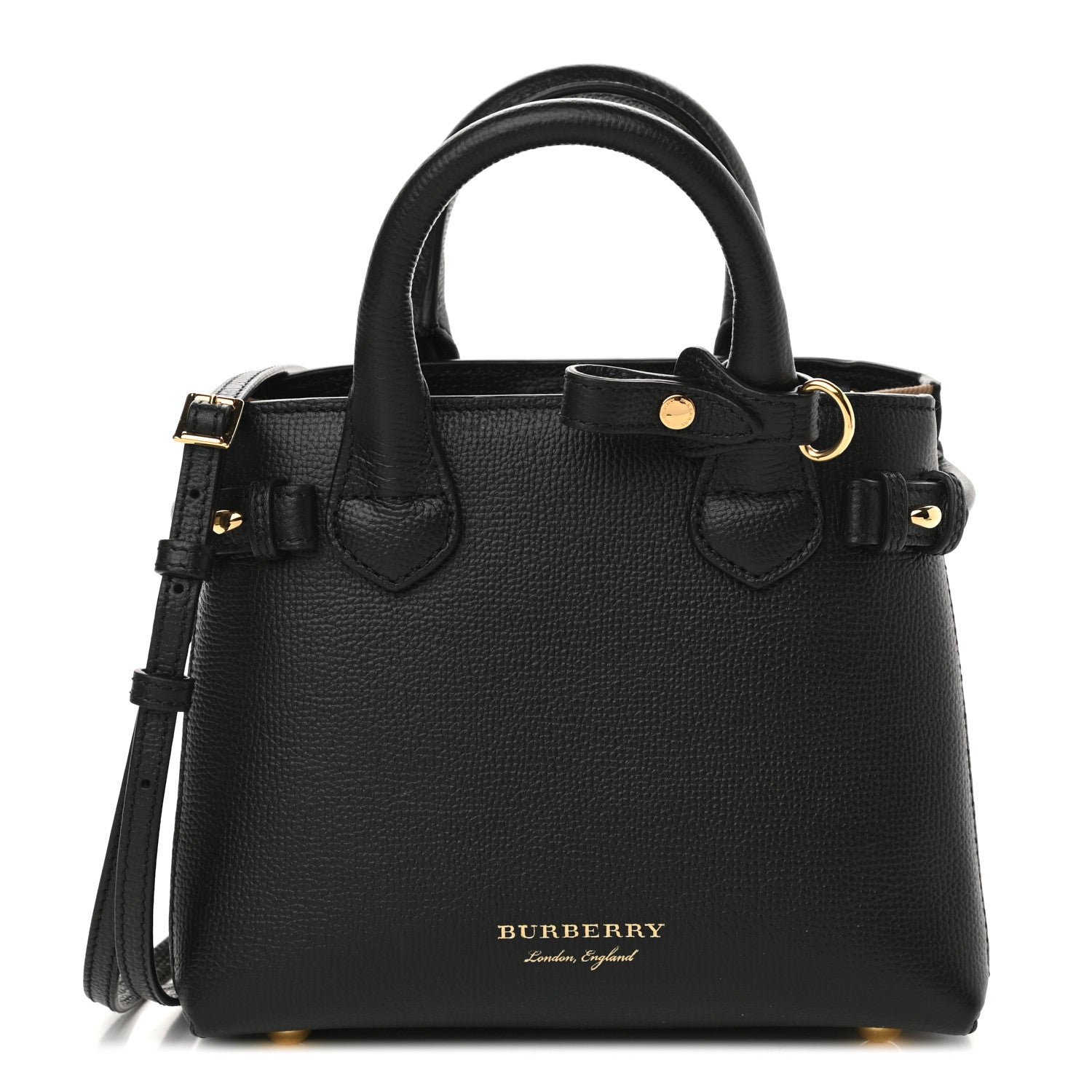 Burberry Derby Calfskin House Check Baby Banner Tote Black 1 of 9